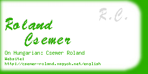 roland csemer business card